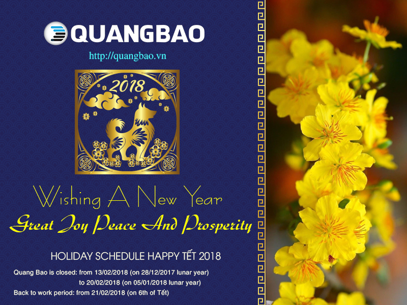 Wishting A New Year - Great Joy Peace And Prosperity - from Quang Bao Company